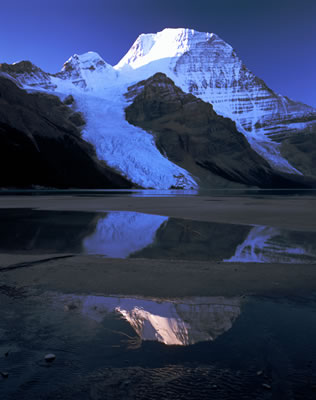 First Rays of Sun on Mt. Robson 1