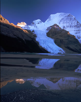 First Rays of Sun on Mt. Robson 2