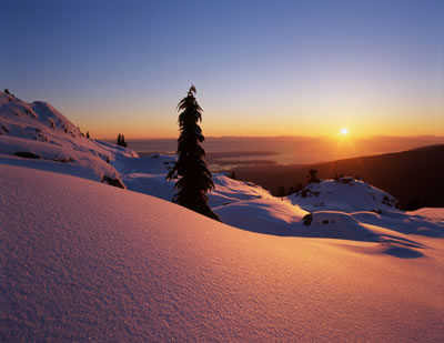 Sunset on Snow