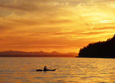 Orange Sky, White Rock Beach