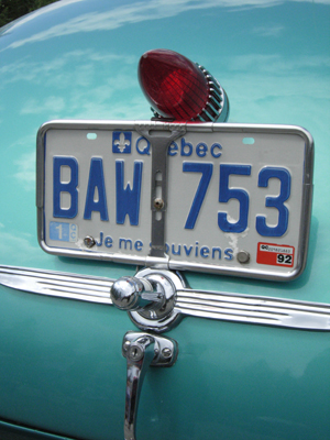 Quebec License Plate