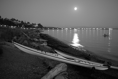 Moonrise on White Rock Beach